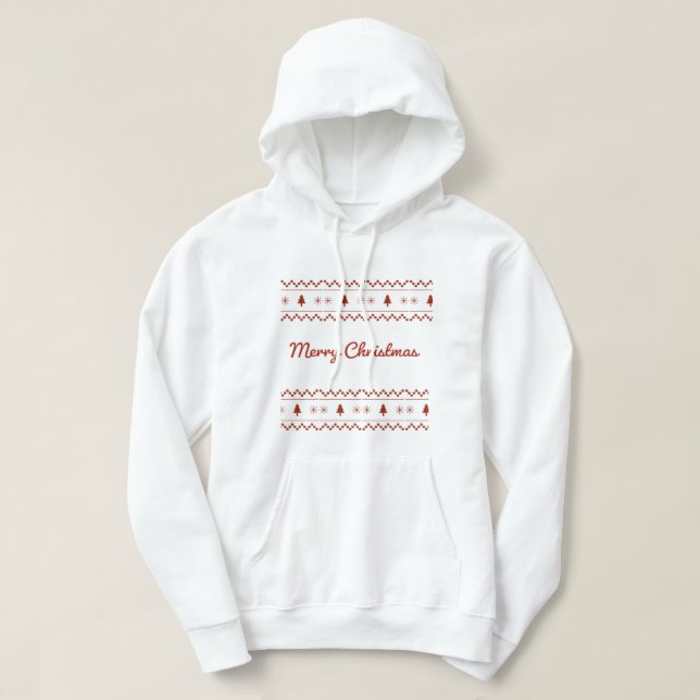 Frohe Weihnachtsbaume Hoodie (Design vorne)