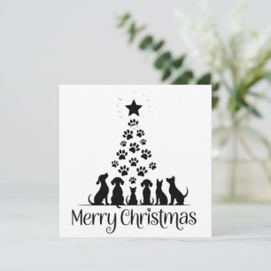 Frohe Weihnachtsbaume Hund Lover Cat Lover Mama Feiertagskarte