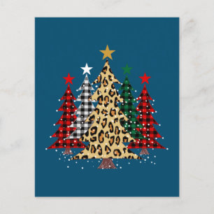 Frohe Weihnachtsbäume mit Buffalo Kariert & Leopar Flyer