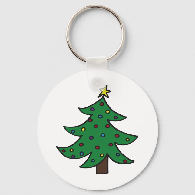 Frohe Weihnachtsbaume Schlüsselanhänger (Vorderseite)