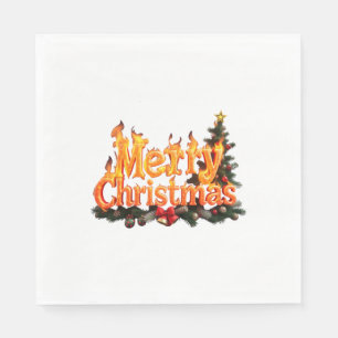 Frohe Weihnachtsbaume Serviette