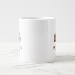 Frohe Weihnachtsbäume Snow Holiday Elegante Custom Jumbo-Tasse