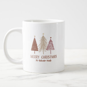 Frohe Weihnachtsbäume Snow Holiday Elegante Custom Jumbo-Tasse