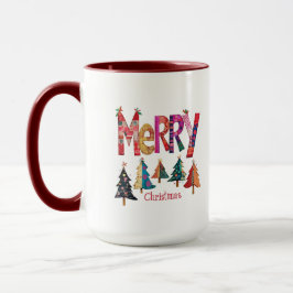 Frohe Weihnachtsbäume Tasse