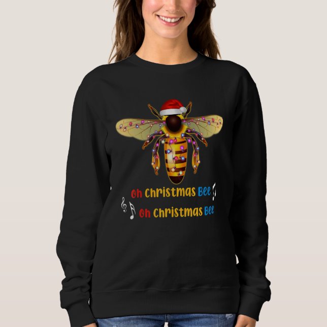 Frohe Weihnachtsbäume Weihnachtsmannmütze Weihnach Sweatshirt (Vorderseite)