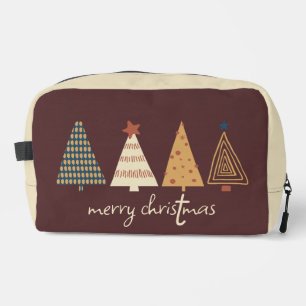 Frohe Weihnachtsbaumen Brown Waschbeutel