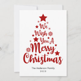 Frohe Weihnachtsbaumform in Red Christmas Card Feiertagskarte