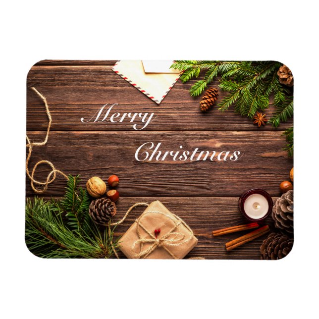 Frohe Weihnachtsbaumgestaltung Magnet (Horizontal)