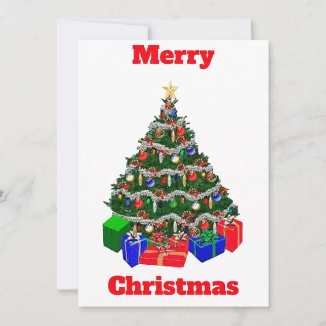 Frohe Weihnachtsbaumkarte Einladung (Vorderseite)