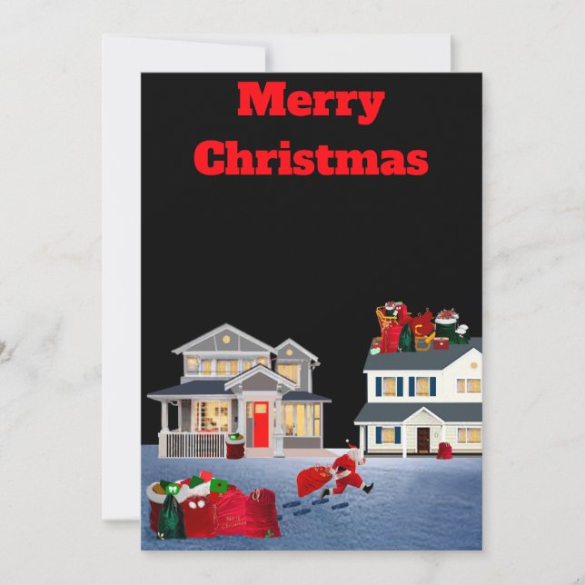 Frohe Weihnachtsbaumkarte Einladung (Vorderseite)
