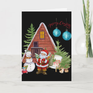 Frohe Weihnachtsbaumkarte Feiertagskarte