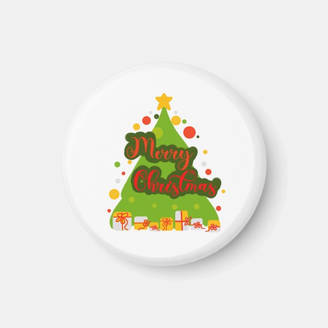 Frohe Weihnachtsbaummagnet Magnet (Vorne)