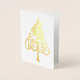 Frohe Weihnachtsbaumquote Folienkarte