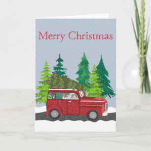 Frohe Weihnachtsbaumreise Karte