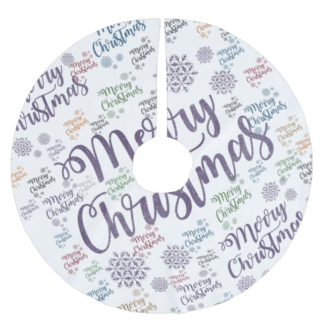 Frohe Weihnachtsbaumrock Polyester Weihnachtsbaumdecke (Vorderseite)