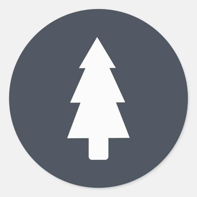 Frohe Weihnachtsbaumsticker Runder Aufkleber (Vorderseite)