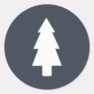 Frohe Weihnachtsbaumsticker Runder Aufkleber
