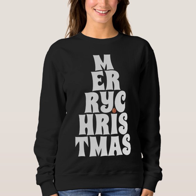 Frohe Weihnachtsbaumstil für Spaß Sweatshirt (Vorderseite)