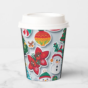 Frohe Weihnachtsbecher Pappbecher