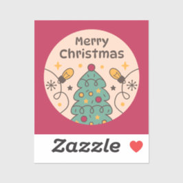 Frohe Weihnachtsbeleuchtung Aufkleber