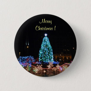 Frohe Weihnachtsbeleuchtung Button
