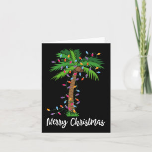 Frohe Weihnachtsbeleuchtung Palm Tree Beach Xmas P Karte