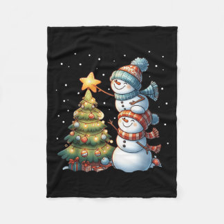 Frohe Weihnachtsbeleuchtung Red Weihnachtsmannmütz Fleecedecke