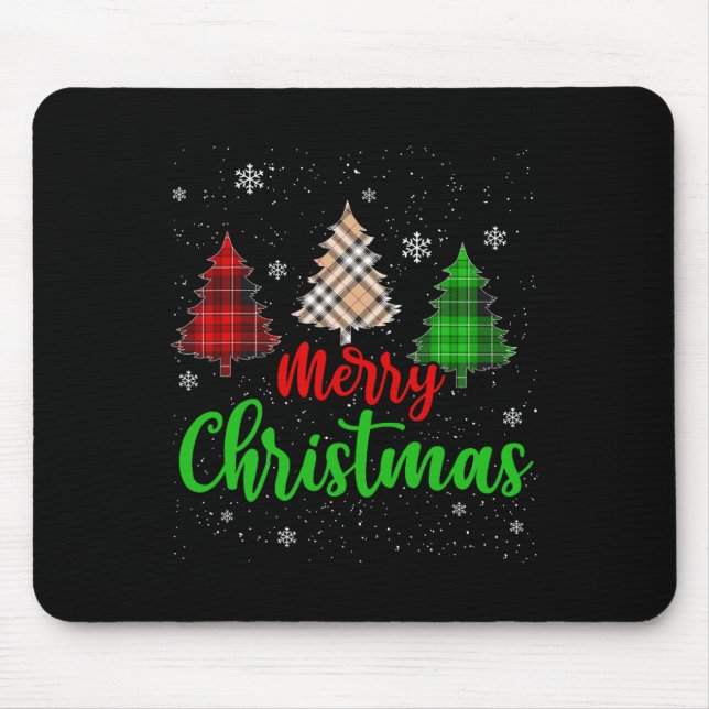 Frohe Weihnachtsbeleuchtung Red Weihnachtsmannmütz Mousepad (Vorne)
