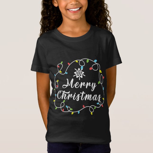 Frohe Weihnachtsbeleuchtung T-Shirt (Vorderseite)