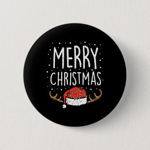 Frohe Weihnachtsbeleuchtung Weihnachtsmannmütze Xm Button