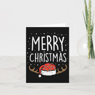 Frohe Weihnachtsbeleuchtung Weihnachtsmannmütze Xm Karte