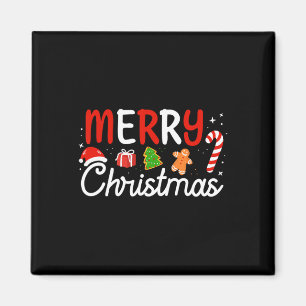 Frohe Weihnachtsbeleuchtung Weihnachtsmannmütze Xm Magnet