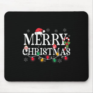 Frohe Weihnachtsbeleuchtung Weihnachtsmannmütze Xm Mousepad