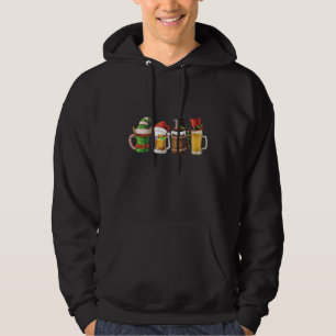 Frohe Weihnachtsbiere trinken Santa Beer Lover Hoodie