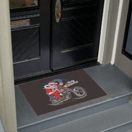 Frohe Weihnachtsbiker Santa Doormat Fußmatte
