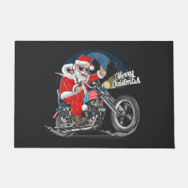 Frohe Weihnachtsbiker Santa Doormat Fußmatte