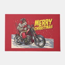 Frohe Weihnachtsbiker Santa Doormat Fußmatte