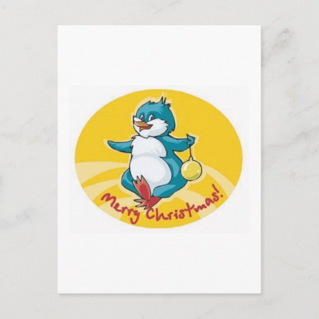 Frohe Weihnachtsbird Feiertagspostkarte (Vorderseite)