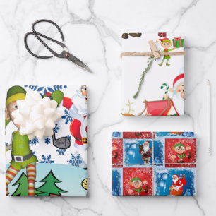 Frohe Weihnachtsblätter Wrapping Paper Geschenkpapier Set