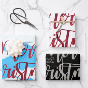 Frohe Weihnachtsblätter Wrapping Paper Geschenkpapier Set