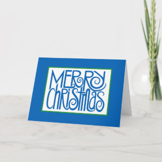 Frohe Weihnachtsblauer Karte