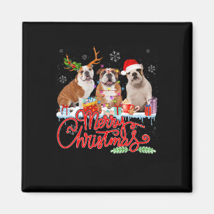 Frohe Weihnachtsblume Lover Santa Reindeer Light Magnet
