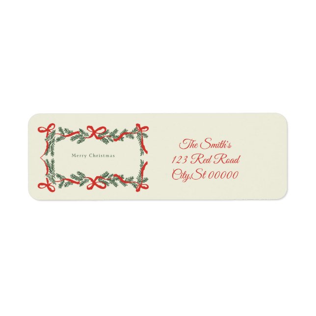 Frohe Weihnachtsbögen Adresse (Vorne)