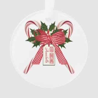 Frohe Weihnachtsbonbons Name Acrylschmuck Ornament