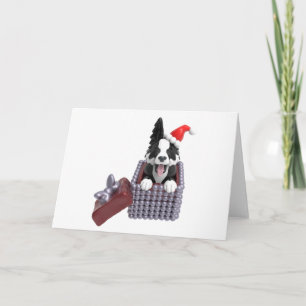 Frohe Weihnachtsborder Collie Karte