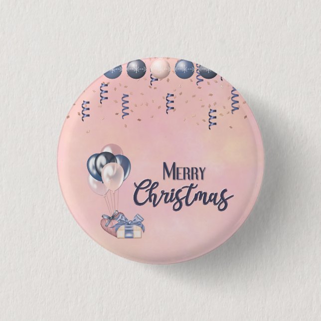 Frohe Weihnachtsbotschaften Baubles, Geschenke & B Button (Vorderseite)