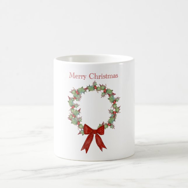 Frohe Weihnachtsbow Kaffeetasse (Mittel)