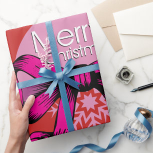 Frohe Weihnachtsbow Wrapping Paper Geschenkpapier