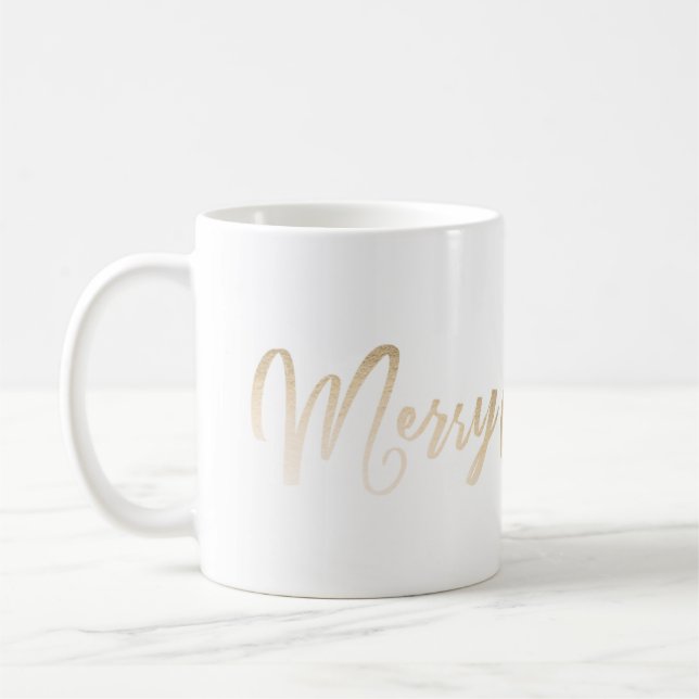 Frohe Weihnachtsbriefe Gold Foil Weihnachten Kaffeetasse (Links)