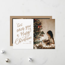 Frohe Weihnachtsbriefe Gold Foto